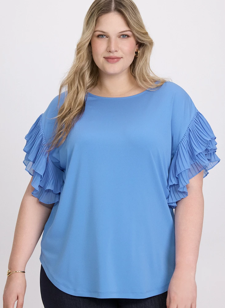 Pleated Sleeve Top