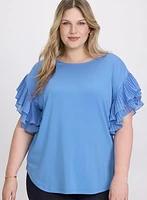 Pleated Sleeve Top
