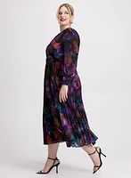 Joseph Ribkoff - Floral Plissé Midi Dress