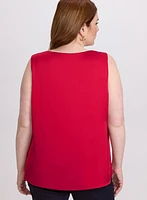 Blouse sans manches en satin