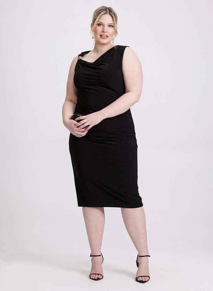 Joseph Ribkoff - Gathered Cowl Neck Dress