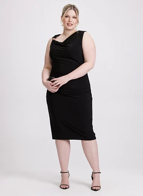 Joseph Ribkoff - Gathered Cowl Neck Dress