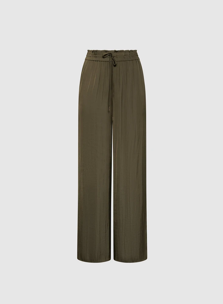 Olivia Satin Wide-Leg Pants