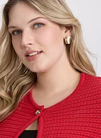 Boucles d'oreilles carrées courbées