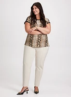 Snake Print Top & City Fit Pants