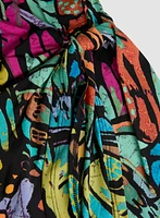 Robe effet portefeuille à motif abstrait