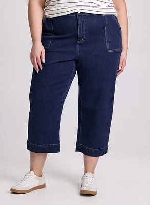 Patch Pocket Denim Capris