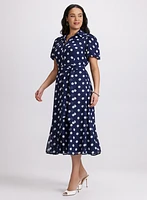 Robe midi à pois