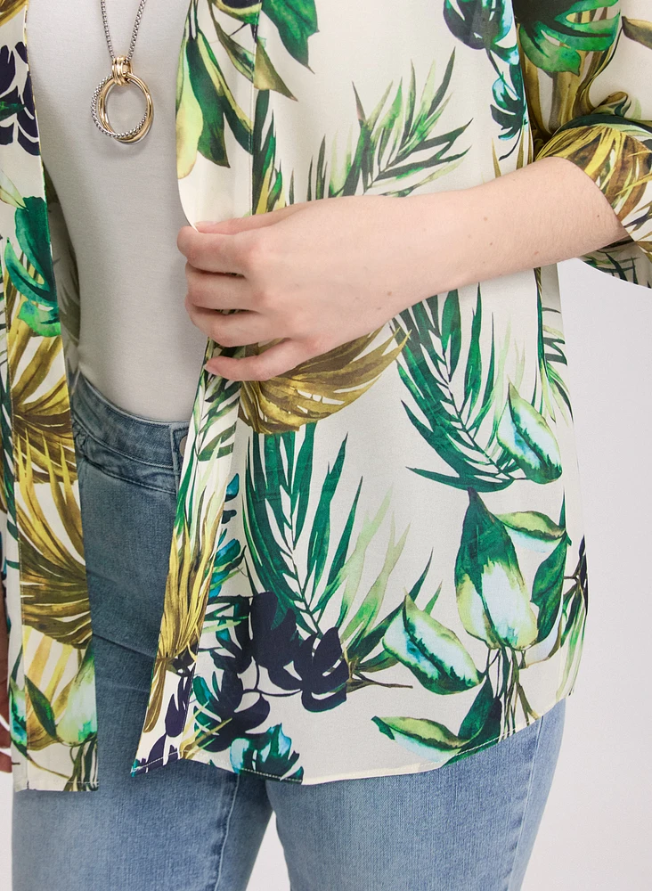 Blouse tropicale ouverte