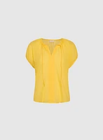 Blouse en coton à manches bouffantes