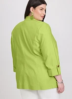 Blazer en mélange de lin