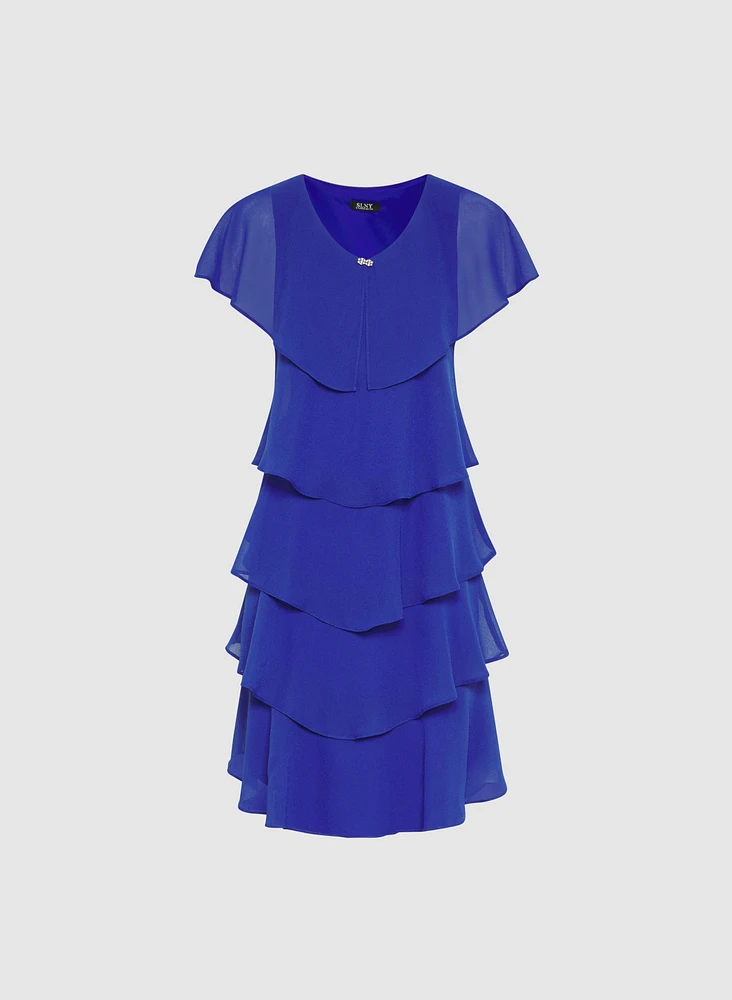 Tiered Chiffon Dress