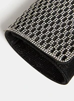 Pochette rectangulaire à détail de cristal