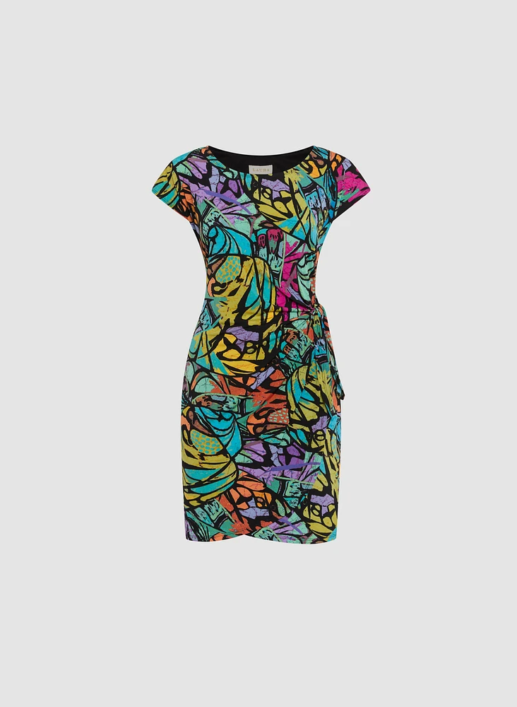 Robe effet portefeuille à motif abstrait
