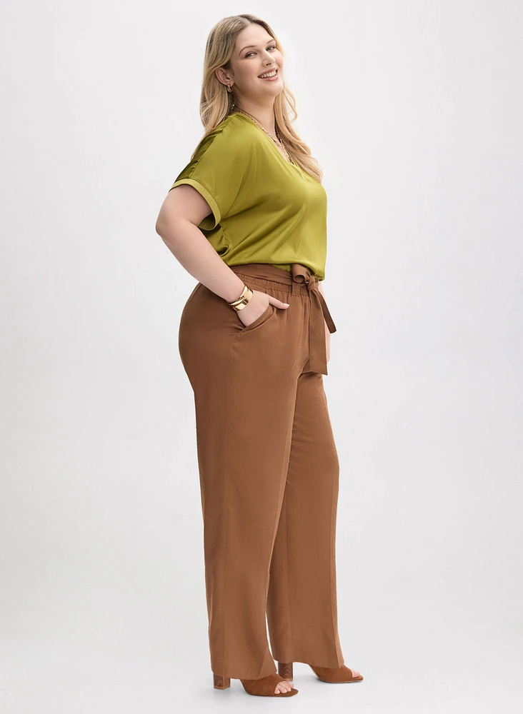 Pantalon Olivia à enfiler en Tencel – court