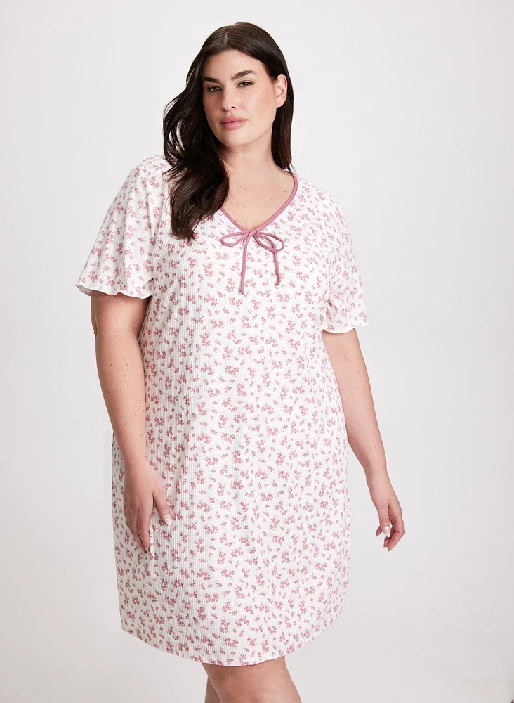 Floral Print Nightgown