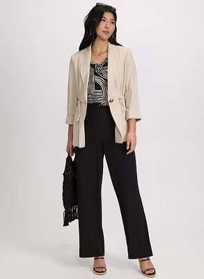 Veste à bouton unique et pantalon large