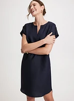 Straight Linen Blend Dress