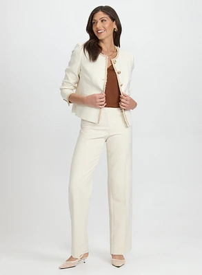 Button-Down Jacket & Olivia Wide-Leg Pants