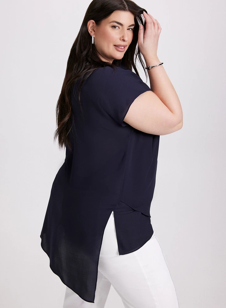 Joseph Ribkoff - Asymmetric Hem Blouse