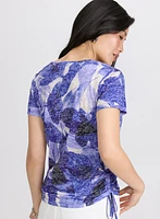 T-shirt floral embelli