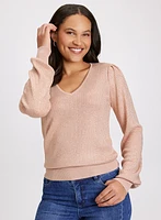 Embellished V-Neck Sweater