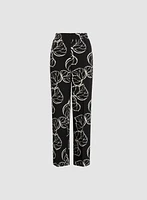 Wide-Leg Crepe Pants