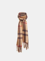 Plaid Glitter Knit Scarf
