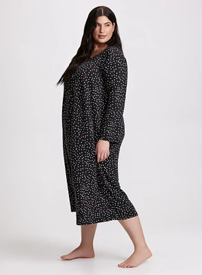 Polka Dot & Heart Nightgown