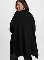 Cardigan à bordure en cuir végane