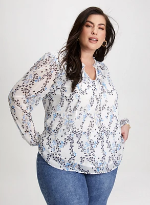 Puff Sleeve Floral Blouse