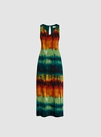 Robe maxi à motif abstrait