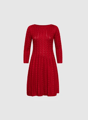 Robe-pull en tricot à mailles torsadées