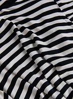 T-shirt rayé à manches volantées