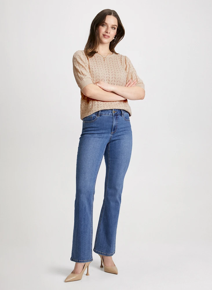 Pull ras-du-cou en tricot