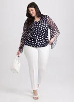 Mesh Polka Dot Top