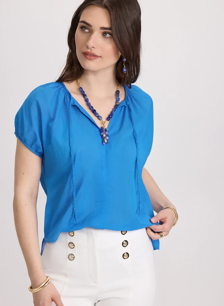 Cotton Puff Sleeve Blouse