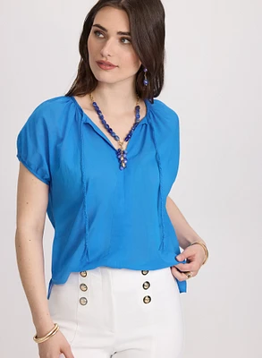 Cotton Puff Sleeve Blouse