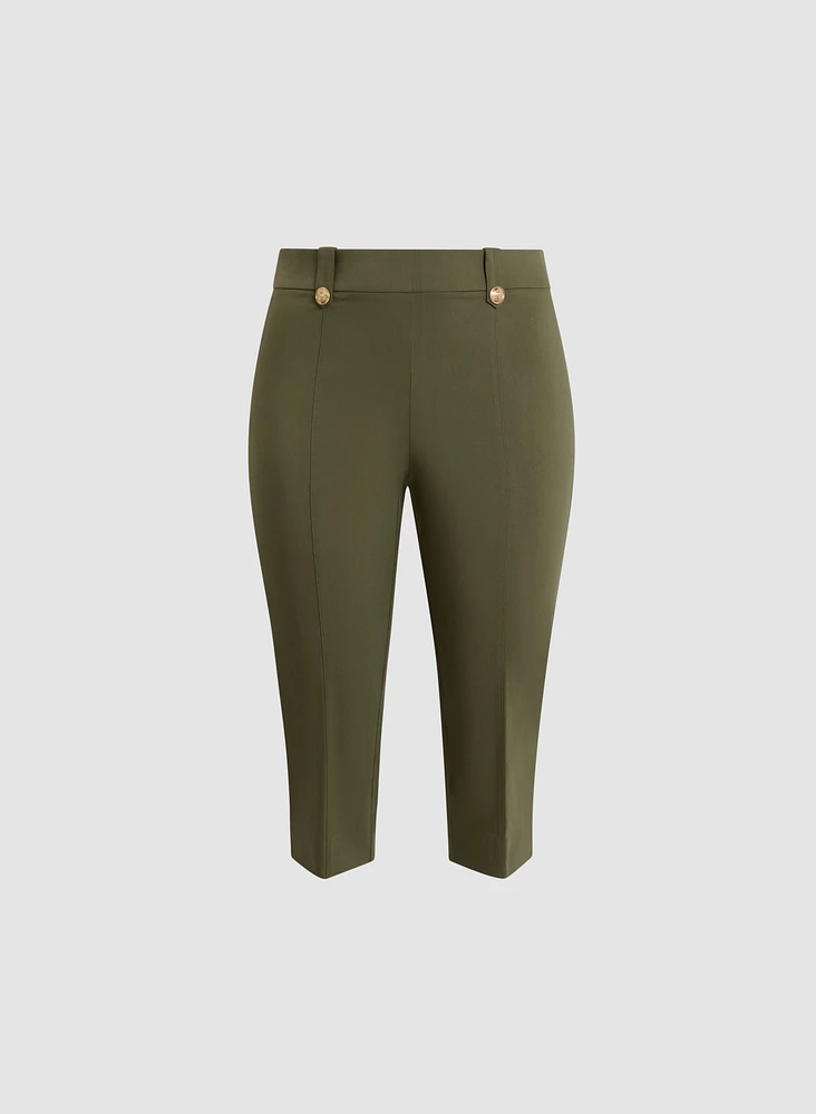 Side Slit Pull-On Capris