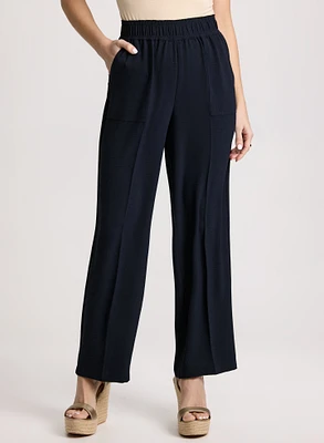 Crepe Pull-On Pants