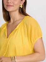 Cotton Puff Sleeve Blouse