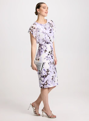 Ruffled Floral Midi Dress