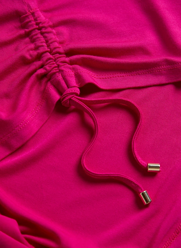T-Shirt With Satin & Drawstring