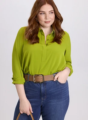 Blouse à col polo