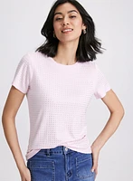 T-shirt à détail de pierres