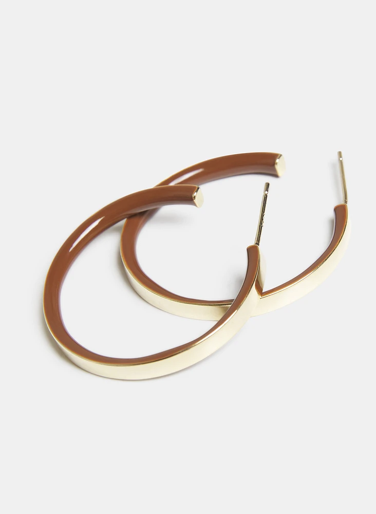 Boucles d'oreilles anneaux en résine