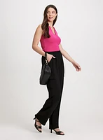 Pull-On Wide Leg Cargo Pants