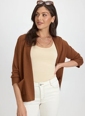 Short Open Front Cardigan