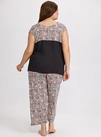 Rose & Animal Print Pyjama Set