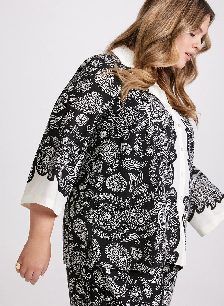 Blouse à imprimé paisley